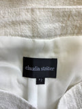 CLAUDIA STRATER WHITE LINEN BLEND TROUSERS SIZE 42 UK 14