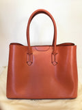 BRAND NEW RALPH LAUREN ORANGE LEATHER TOTE BAG