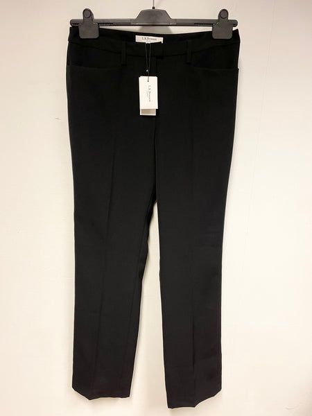 BRAND NEW LK BENNETT ELLEN BLACK STRAIGHT LEG TROUSERS SIZE 12