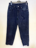 YVES SAINT LAURENT DARK BLUE STRAIGHT LEG JEANS SIZE 32W/32L