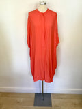 KIN BY JOHN LEWIS  CORAL OVERSIZE SHORT SLEEVE DRESS WITH ADDITIONAL BELT SIZE 14