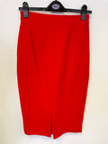 HOBBS BRIGHT RED WOOL BLEND JACKET & PENCIL SKIRT SUIT SIZE 8