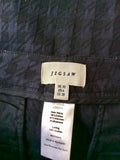 JIGSAW BLACK & NAVY CHECK CAPRI PANTS SIZE 10