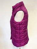 HOBBS RASPBERRY PINK QUILTED PADDED GILET SIZE 12