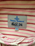 VIVIENNE WESTWOOD PINK & WHITE STRIPE SHIRT SIZE VI UK L