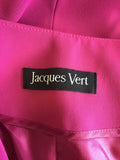 JACQUES VERT FUCHSIA PINK COLLARLESS JACKET SIZE 18