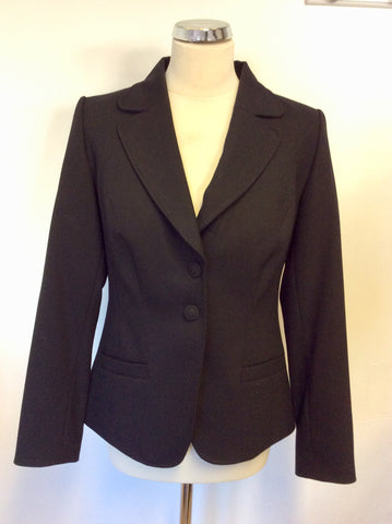 PEPPERBERRY BLACK WOOL BLEND JACKET,SKIRT & DRESS SUIT SIZE 10