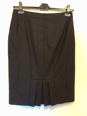 PEPPERBERRY BLACK WOOL BLEND JACKET,SKIRT & DRESS SUIT SIZE 10