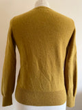 MARKS & SPENCER AUTOGRAPH 100% CASHMERE MUSTARD FLECK JUMPER SIZE 10