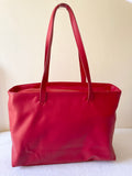 BRAND NEW LOVE MOSCHINO RED & BLACK FAUX LEATHER SHOULDER SHOPPER BAG