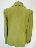 HOBBS LIME GREEN MERINO WOOL UNLINED JACKET SIZE 14