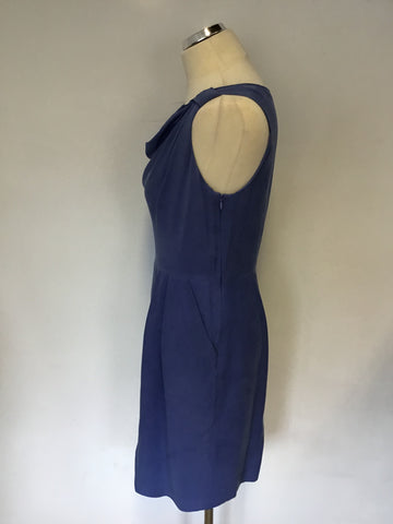 LK BENNETT LEOMA BLUE PENCIL DRESS SIZE 12