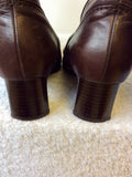 GABOR BROWN LEATHER KNEE LENGTH BOOTS SIZE 5.5/ 38.5