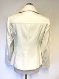 MARKS & SPENCER IVORY BUTTON UP JACKET SIZE 10