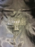 COAST BLACK METALLIC SHIMMER BOLERO JACKET SIZE 8