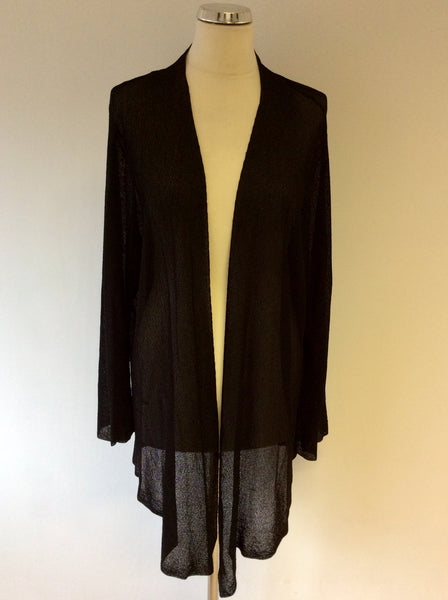 WINDSMOOR BLACK FINE KNIT CARDIGAN SIZE XL