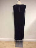 BRAND NEW MARKS & SPENCER AUTOGRAPH BLACK DRAPED STRETCH JERSEY DRESS SIZE 10