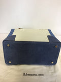 BRAND NEW LK BENNETT GILLIAN BLUE & WHITE LEATHER HAND/ SHOULDER BAG