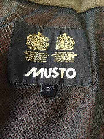 MUSTO BR1 DARK ORANGE CONCEALED HOOD ZIP UP JACKET SIZE 8