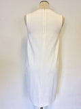 MARCCAIN WHITE SLEEVELESS SHIFT DRESS SIZE N2 UK 12