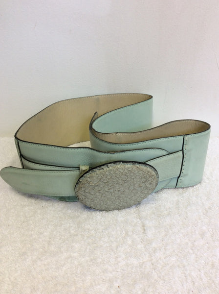 OPIKA VICKIE PALE GREEN LEATHER WIDE HOOF FASTEN BELT SIZE L/XL