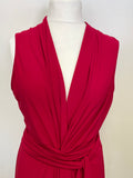 PHASE EIGHT RED SLEEVELESS  TIE BELT WIDE LEG JUMPSUIT SIZE 20