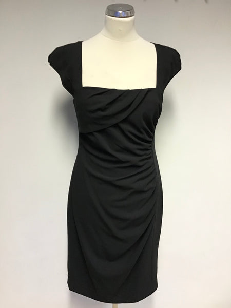 LK BENNETT BLACK SLEEVELESS PENCIL DRESS SIZE 14