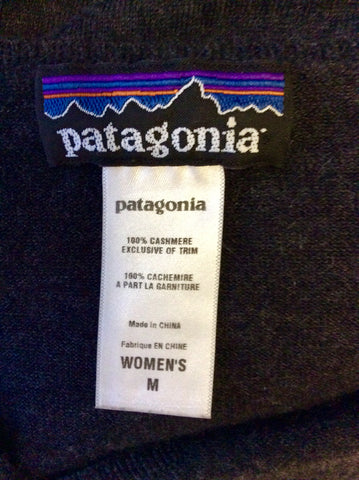 PATAGONIA DARK GREY CASHMERE LONG SLEEVE JUMPER SIZE M