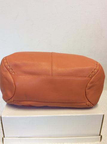 RADLEY CORAL ORANGE LEATHER SHOULDER BAG