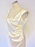 COAST IVORY SATIN SPECIAL OCCASION PENCIL DRESS SIZE 12