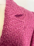 PER UNA PINK BOUCLE KNIT LONG SLEEVE JACKET SIZE 14