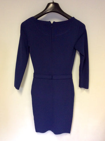 REISS BLUE KATIE BODYCON DRESS SIZE XS