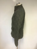 JOULES EVERGLADE DARK GREEN QUILTED JACKET SIZE 10