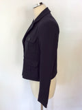 MULBERRY DARK BLUE WOOL BUTTON FRONT JACKET SIZE 10