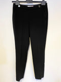 LK BENNETT BLACK TAILORED TAPERED LEG TROUSERS SIZE 10