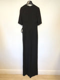 BRAND NEW MASSIMO DUTTI BLACK SHORT SLEEVE WRAP ACROSS TOP JUMPSUIT SIZE 8