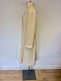 JACQUES VERT CREAM DRESS & MATCHING COAT SIZE 14/16