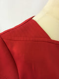 TED BAKER TEZZ RED CAP SLEEVE SKATER DRESS SIZE 4 UK 14