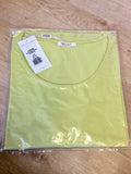 BRAND NEW ARTIGIANO LIME GREEN SMART ITALIAN SCOOP NECK JERSEY TOP SIZE 18