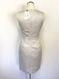 BRAND NEW LK BENNETT STELLA SILVER PENCIL DRESS SIZE 8