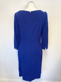 HOBBS ROYAL BLUE 3/4 SLEEVE SHIFT DRESS SIZE 12