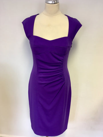 LK BENNETT PURPLE PENCIL DRESS SIZE 10