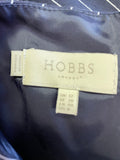 HOBBS NAVY BLUE & WHITE STRIPED SLEEVELESS PENCIL DRESS SIZE 12