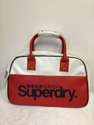 SUPERDRY RED & WHITE HOLDALL/ GYM BAG/ WEEKEND BAG