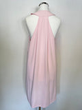 WHISTLES BABY PINK CUT AWAY BACK SLEEVELESS SHIFT DRESS SIZE 10