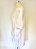 GERARD DAREL WHITE SHORT SLEEVE SHIFT DRESS SIZE 42 UK 14