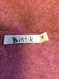 BINTIK ROSE PINK CASHMERE V NECKLINE VEST SIZE S