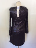 Brand New Marks & Spencer Black Sequinned Dress Size 8