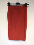 LK BENNETT RED PENCIL SKIRT SIZE 8