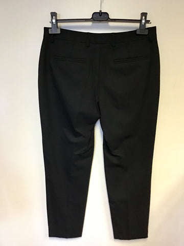 MARKS & SPENCER AUTOGRAPH BLACK CAPRI TROUSERS SIZE 10